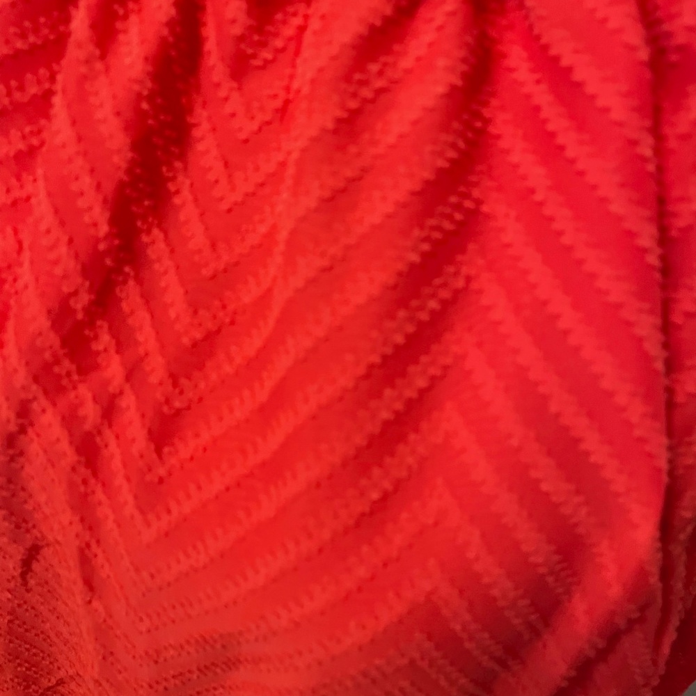 A New Day Red Orange Herringbone Tie Back Dress - Size L - Picture 2 of 7